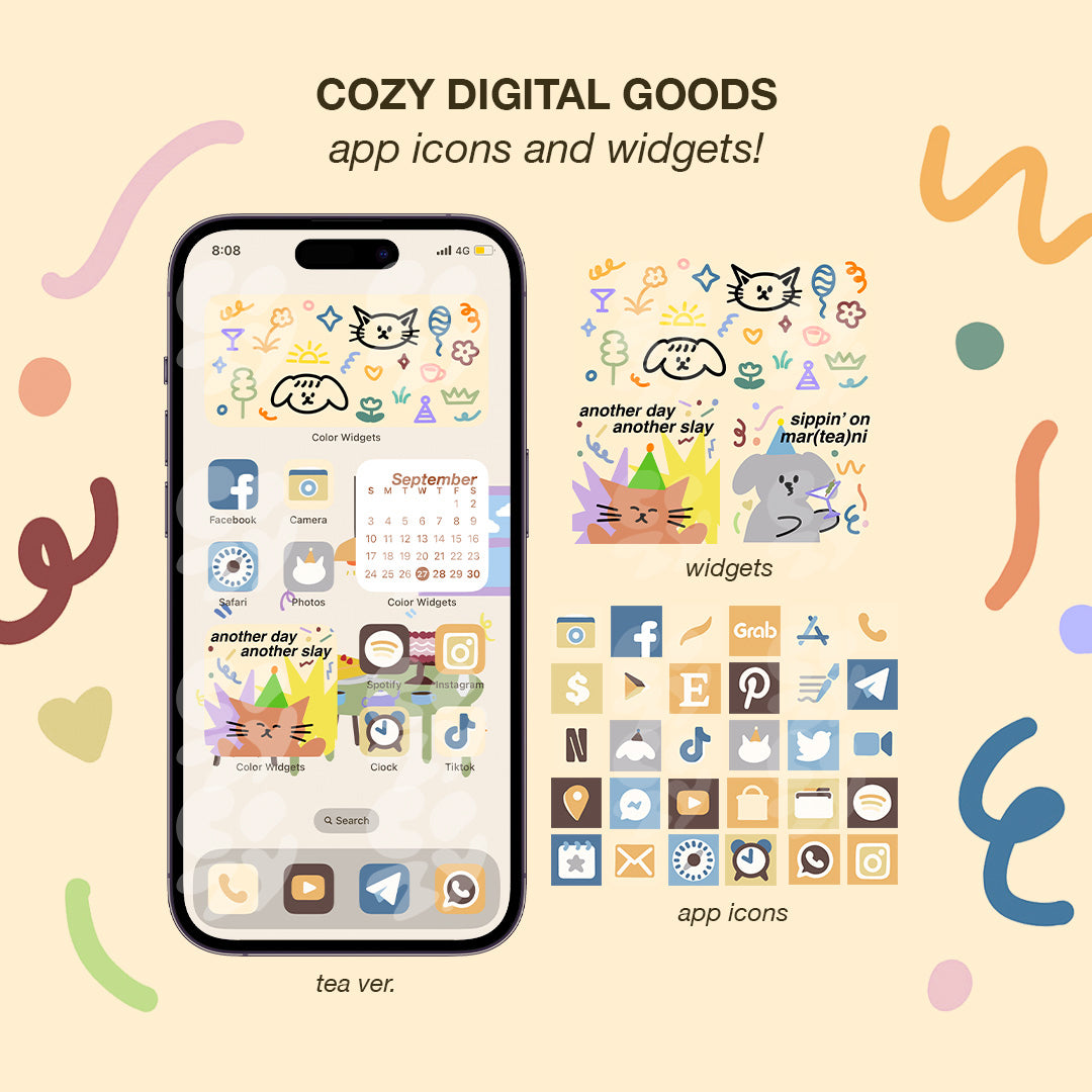 Tea & Disco Full Theme Pack 🕺🏼🎉 | iOS | iPadOS | Android