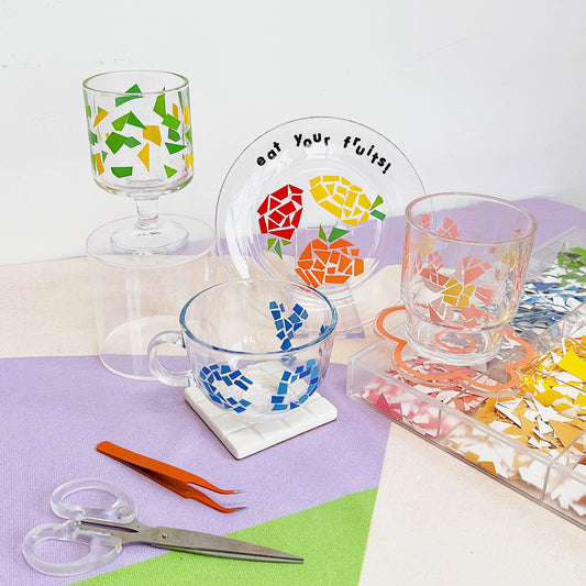 FROM SCRAPS TO SHAPES: GLASS CUP DECAL WORKSHOP